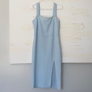 Baby Blue Dress with Slit